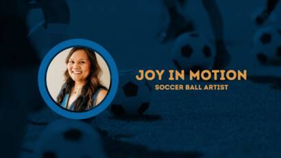 Joy in Motion soccer ball artist