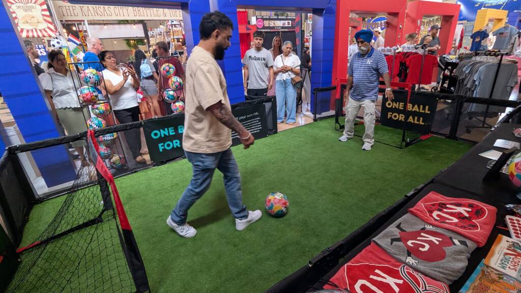 Communities playing soccer